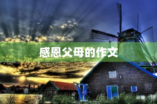 感恩父母的作文