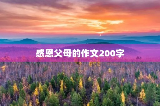 感恩父母的作文200字