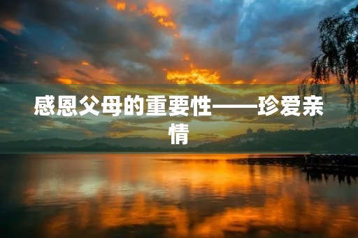 感恩父母的重要性——珍爱亲情,铭记恩情 感恩父母的重要性——珍爱亲情,铭记恩情