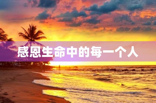 感恩生命中的每一个人 感恩生命中的每一个人