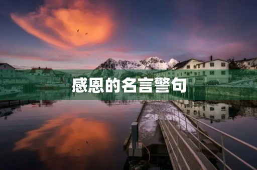 感恩的名言警句(感恩的名言警句有哪些)