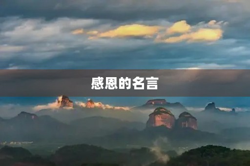 感恩的名言 感恩的名言