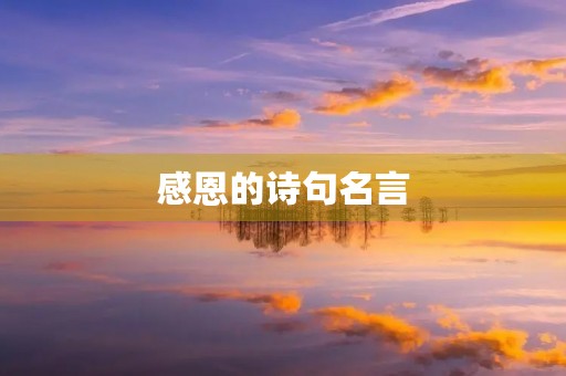 感恩的诗句名言,关于感恩的诗句名言 感恩的诗句名言,关于感恩的诗句名言