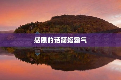 感恩的话简短霸气(感恩最佳三句话)