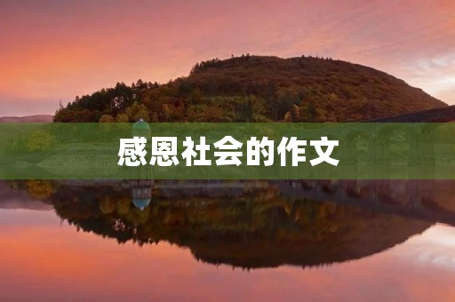 感恩社会的作文 感恩社会的作文