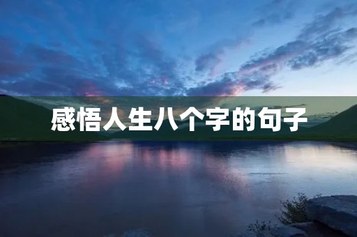 感悟人生八个字的句子，人生简短美句8个字