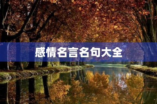 感情名言名句大全,感情名言名句大全短句 感情名言名句大全,感情名言名句大全短句