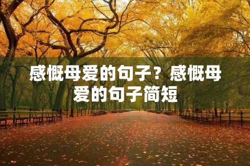 感慨母爱的句子?感慨母爱的句子简短 感慨母爱的句子?感慨母爱的句子简短