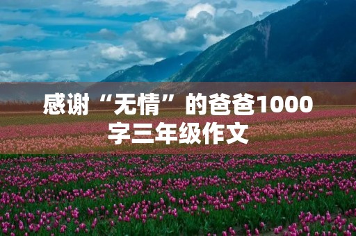 感谢“无情”的爸爸1000字三年级作文