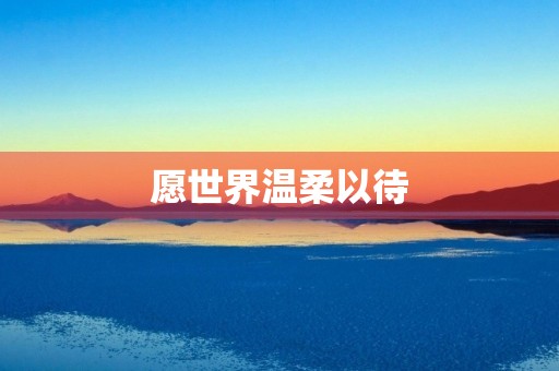 愿世界温柔以待 愿世界温柔以待