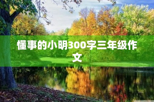 懂事的小明300字三年级作文 懂事的小明300字三年级作文