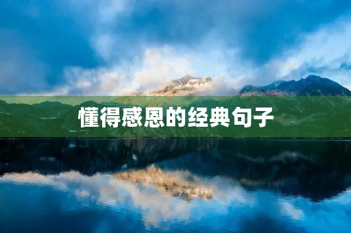 懂得感恩的经典句子，孩子懂得感恩的经典句子