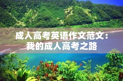 成人高考英语作文范文：我的成人高考之路