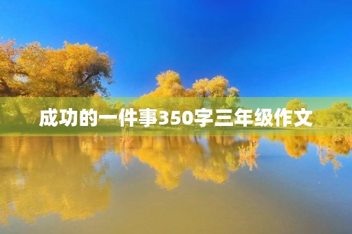 成功的一件事350字三年级作文