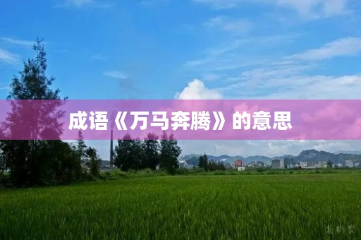 成语《万马奔腾》的意思