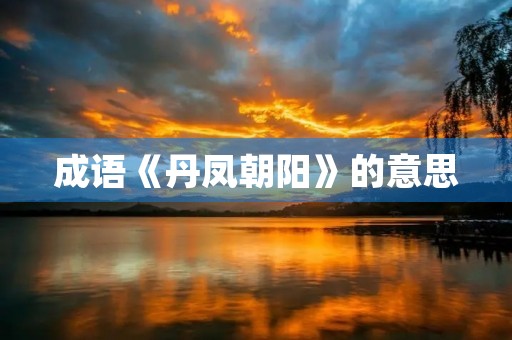 成语《丹凤朝阳》的意思 成语《丹凤朝阳》的意思