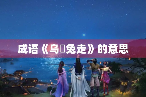 成语《乌踆兔走》的意思 成语《乌踆兔走》的意思