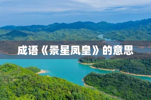 成语《景星凤皇》的意思