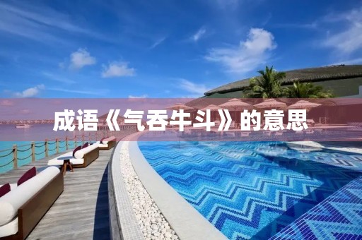 成语《气吞牛斗》的意思