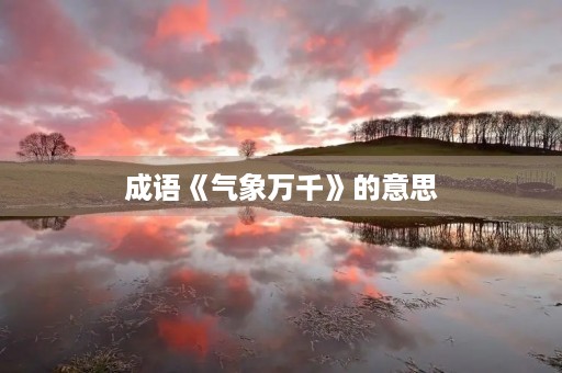 成语《气象万千》的意思 成语《气象万千》的意思