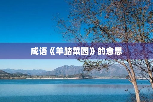 成语《羊踏菜园》的意思
