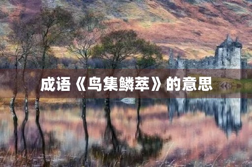 成语《鸟集鳞萃》的意思 成语《鸟集鳞萃》的意思