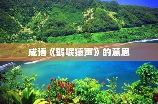 成语《鹤唳猿声》的意思 成语《鹤唳猿声》的意思