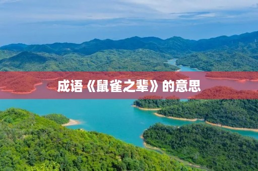 成语《鼠雀之辈》的意思 成语《鼠雀之辈》的意思