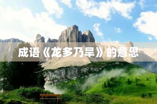 成语《龙多乃旱》的意思 成语《龙多乃旱》的意思