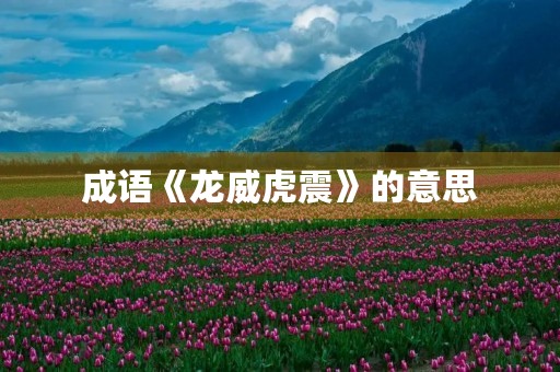 成语《龙威虎震》的意思 成语《龙威虎震》的意思