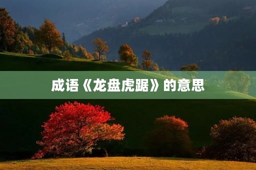 成语《龙盘虎踞》的意思