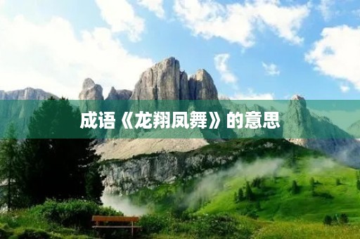 成语《龙翔凤舞》的意思 成语《龙翔凤舞》的意思