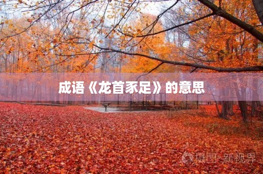 成语《龙首豕足》的意思