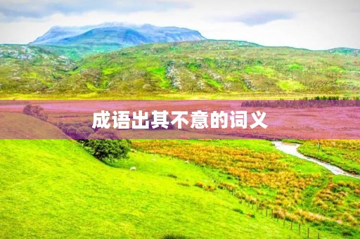 成语出其不意的词义