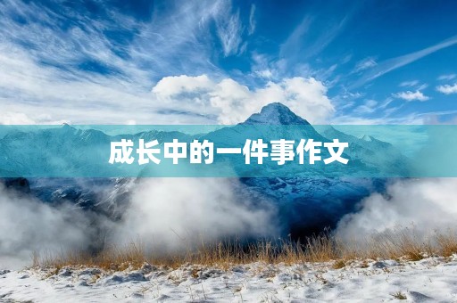 成长中的一件事作文 成长中的一件事作文