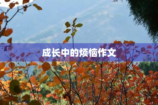 成长中的烦恼作文