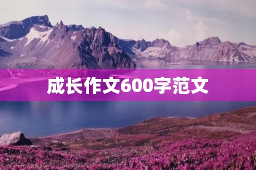成长作文600字范文 成长作文600字范文