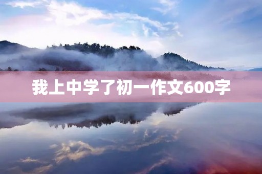 我上中学了初一作文600字