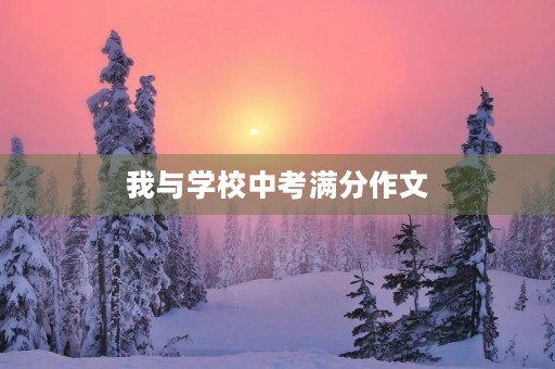 我与学校中考满分作文 我与学校中考满分作文