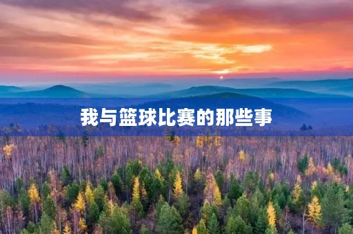 我与篮球比赛的那些事 我与篮球比赛的那些事