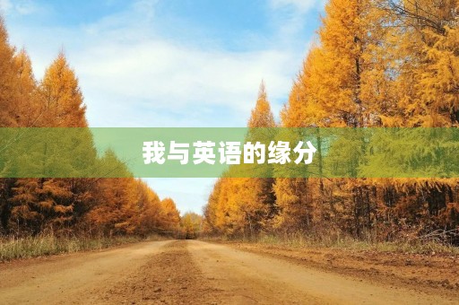 我与英语的缘分 我与英语的缘分