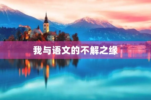 我与语文的不解之缘