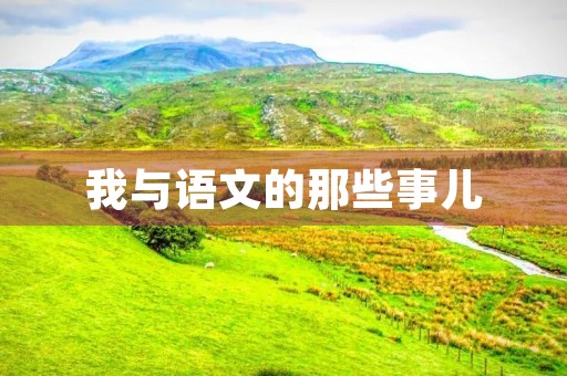 我与语文的那些事儿 我与语文的那些事儿