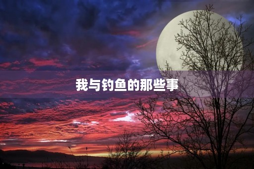 我与钓鱼的那些事