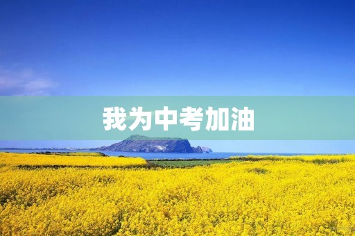 我为中考加油 我为中考加油