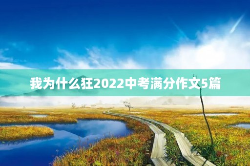 我为什么狂2022中考满分作文5篇 我为什么狂2022中考满分作文5篇