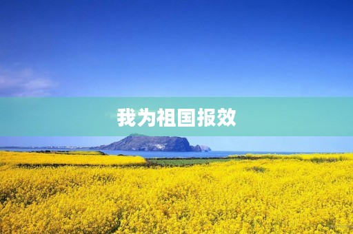 我为祖国报效,献身国家 我为祖国报效,献身国家