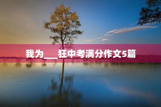 我为___狂中考满分作文5篇