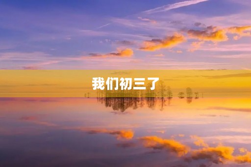 我们初三了