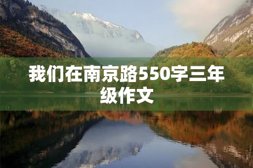 我们在南京路550字三年级作文 我们在南京路550字三年级作文